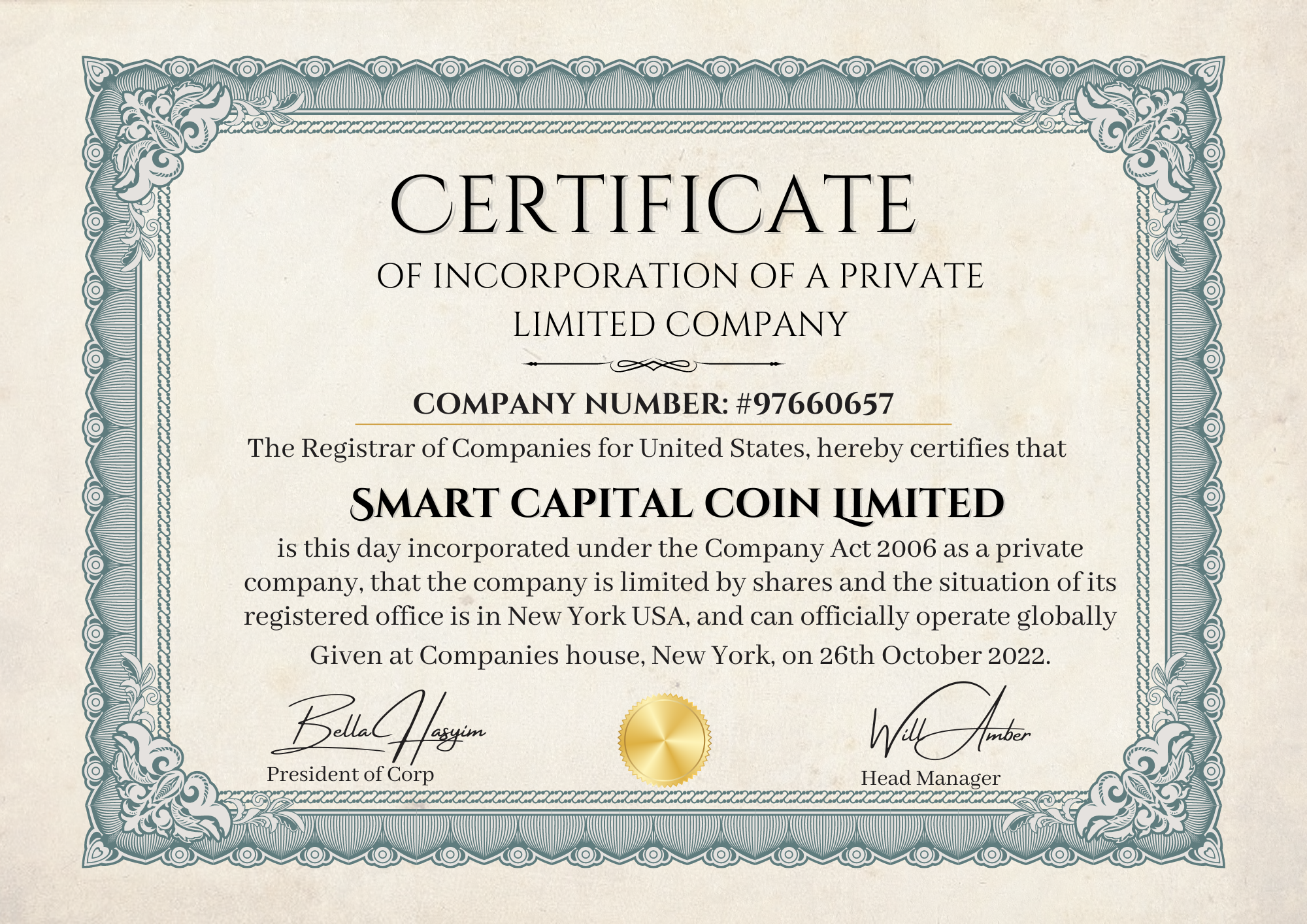 Certificate